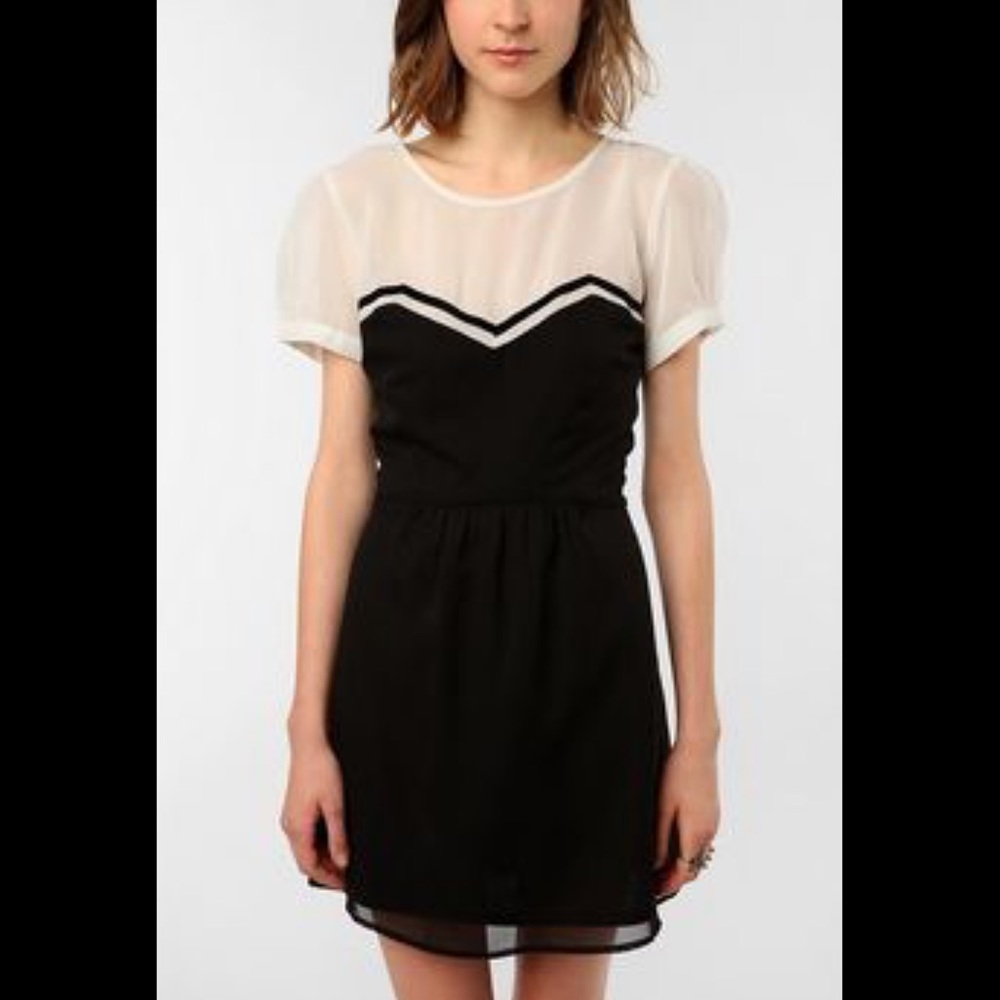Retro Chiffon Babydoll Dress
